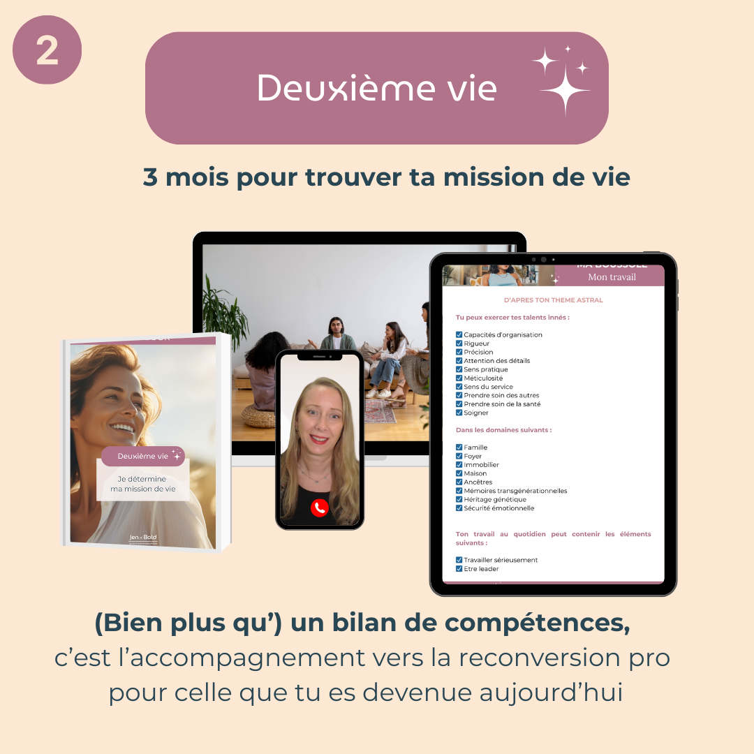 Deuxième vie : 3 mois pour trouver ta mission de vie 